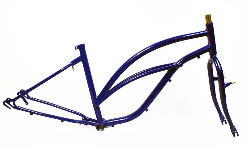 Rama rowerowa damska Cruiser Niebieska + widelec