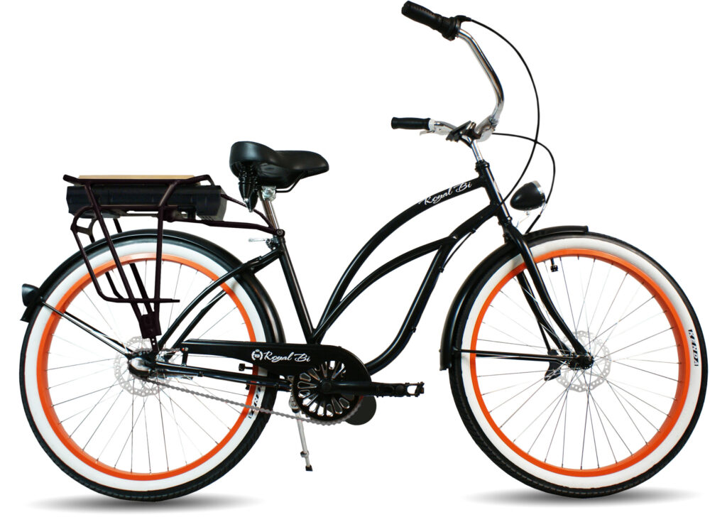 Rower elektryczny Cruiser PUMPKIN SPICE 26" e-bike mat miejski