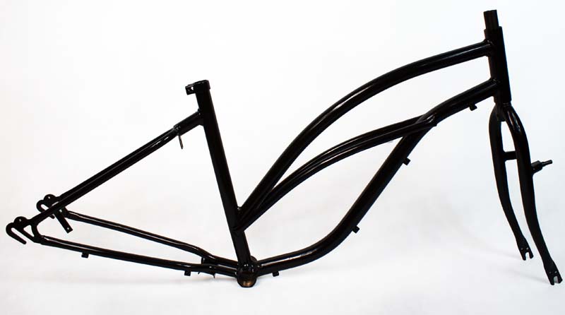 Rama rowerowa damska Cruiser Czarna + widelec