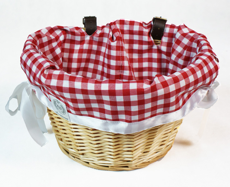 Pokrowiec na koszyk, obszycie do koszyka rowerowego, wyściółka RED