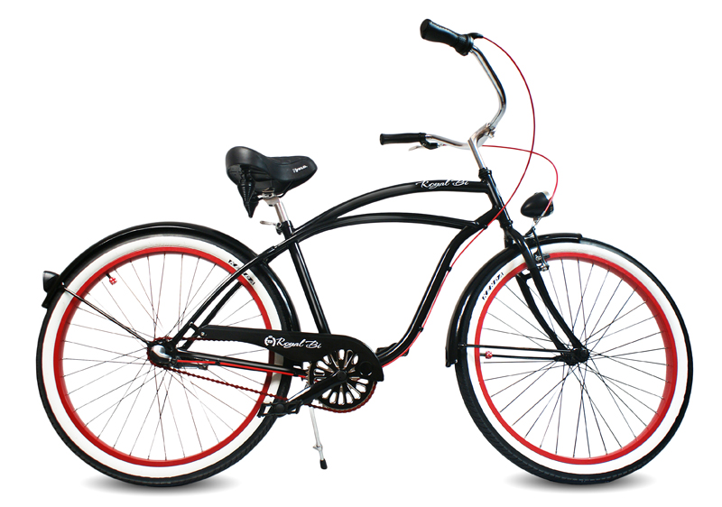 Rower Cruiser  DRACULA 26" czarny czerwony miejski