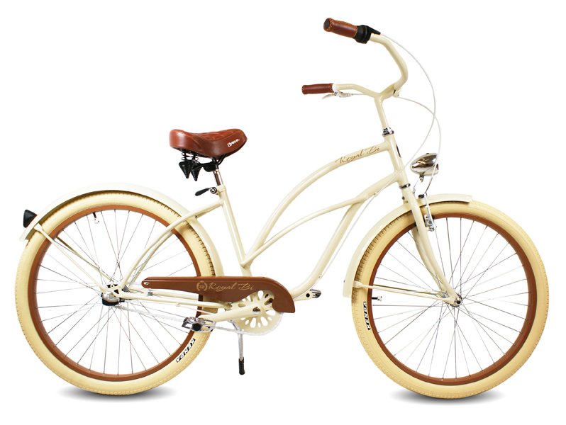 Rower Cruiser 28" SAHARA kremowy brązowy miejski